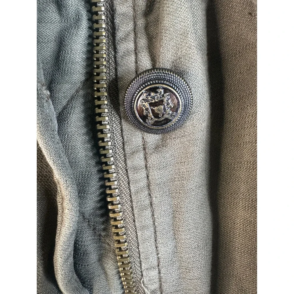 Free People Women's Olive Green Utility Military Field Jacket Size Small